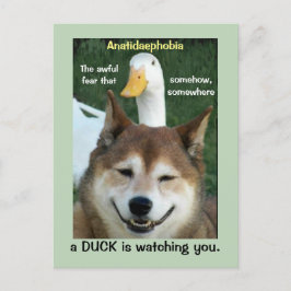 Duck Shiba Inu Dog Anatidaephobia Foto Funny Doge Postkarte