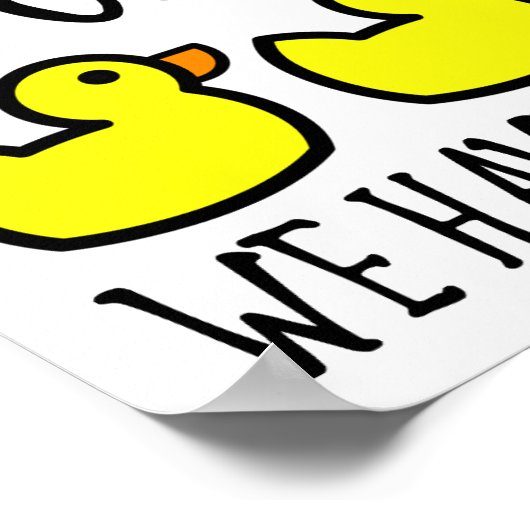 Duck Side Crackers Funny Poster (Ecke)