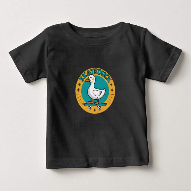 Duck Skate Co. Cool Cartoon Skater T - Shirt (Vorderseite)