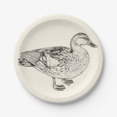 Duck Sketch Pappteller (Vorderseite)