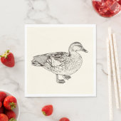 Duck Sketch Serviette (Beispiel)