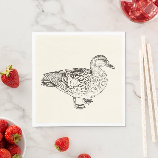Duck Sketch Serviette (Beispiel)