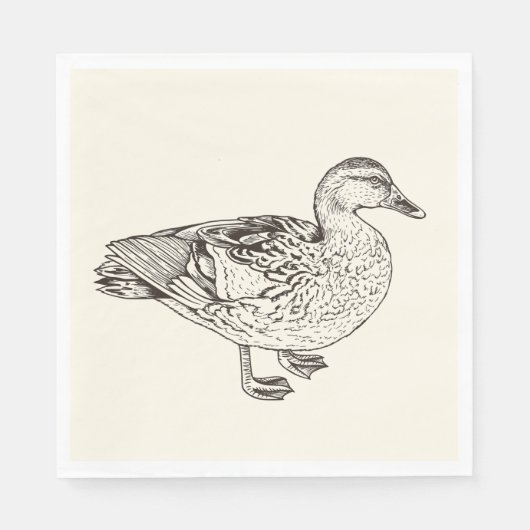 Duck Sketch Serviette (Vorderseite)