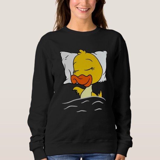 Duck Sleeping Animals Ducks Nightgown Sleeping Duc Sweatshirt (Vorderseite)