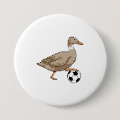 Duck Soccer Player Soccer Button (Vorderseite)