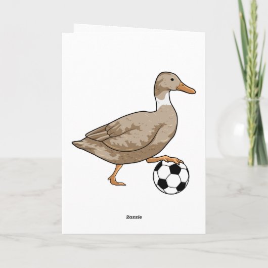 Duck Soccer Player Soccer Karte (Rückseite)
