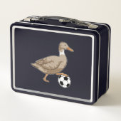 Duck Soccer Player Soccer Metall Brotdose (Rückseite)