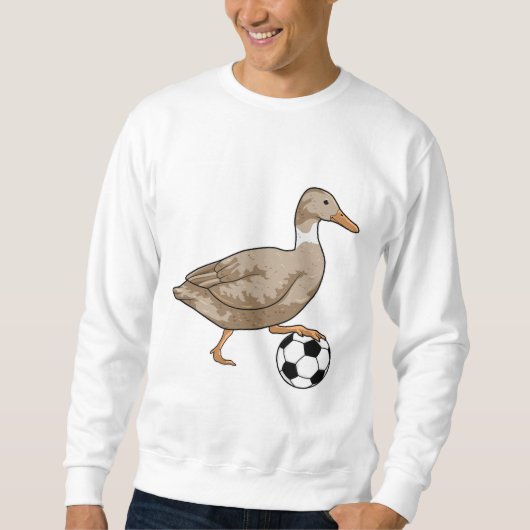 Duck Soccer Player Soccer Sweatshirt (Vorderseite)