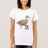 Duck Soccer Player Soccer T-Shirt (Vorderseite)