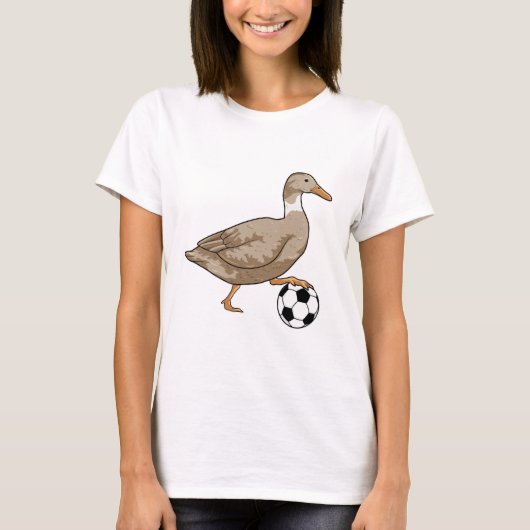 Duck Soccer Player Soccer T-Shirt (Vorderseite)