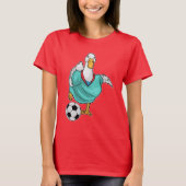 Duck Soccer Player Soccer T-Shirt (Vorderseite)