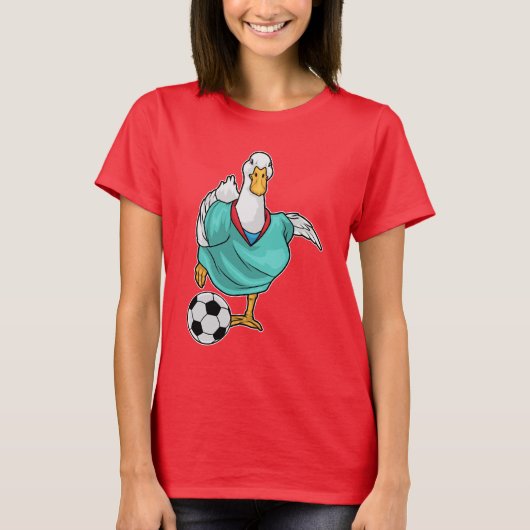 Duck Soccer Player Soccer T-Shirt (Vorderseite)