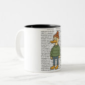 Duck Sounds in Different Language  Zweifarbige Tasse (Vorderseite Links)