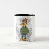 Duck Sounds in Different Language  Zweifarbige Tasse (Mittel)