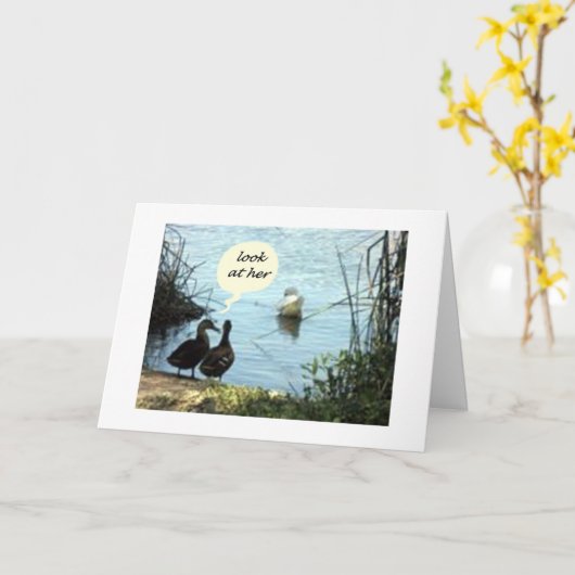 DUCK SPASS=NICHT VERLASSEN/VERGESSEN KARTE (Gelbe Blume)