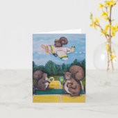 Duck Squirrels-Karte Karte (Gelbe Blume)