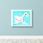 Duck Swimmer Leinwanddruck (Insitu (Holzboden))