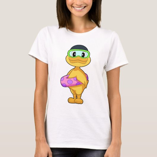 Duck Swimming Inflatable float Summer T-Shirt (Vorderseite)