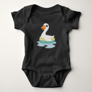 Duck Swimming Ring Baby Strampler