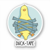 Duck Tape Funny Duct Tape Pun Aufkleber (Vorderseite)