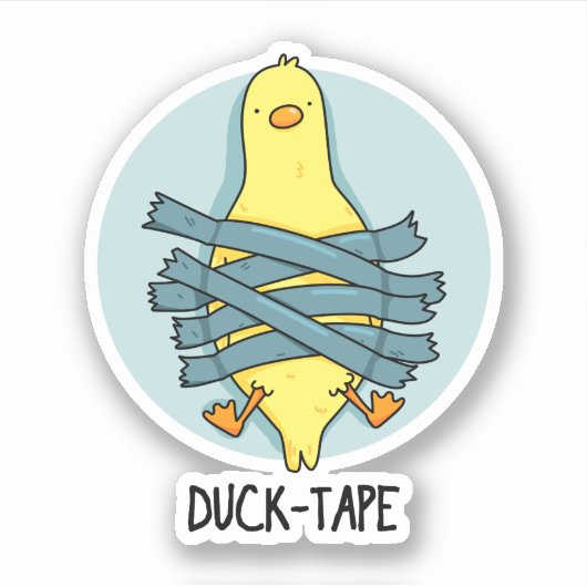 Duck Tape Funny Duct Tape Pun Aufkleber (Vorderseite)