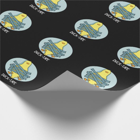 Duck Tape Funny Duct Tape Pun Dark BG Geschenkpapier (Ecke)