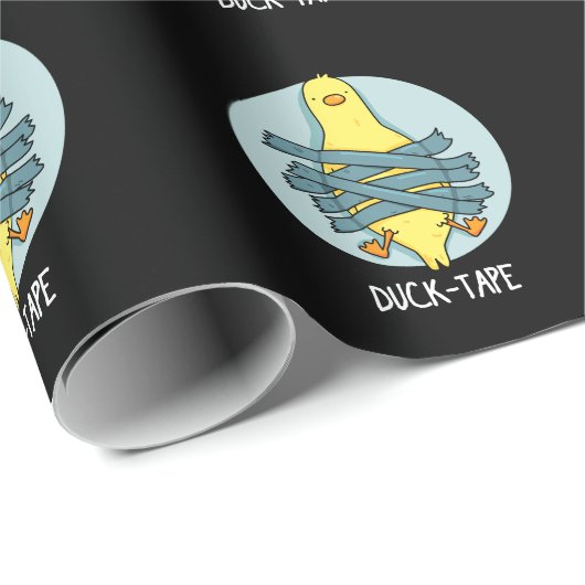 Duck Tape Funny Duct Tape Pun Dark BG Geschenkpapier (Rolleneckpunkt)