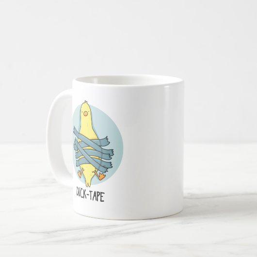 Duck Tape Funny Duct Tape Pun Kaffeetasse (Vorderseite Links)