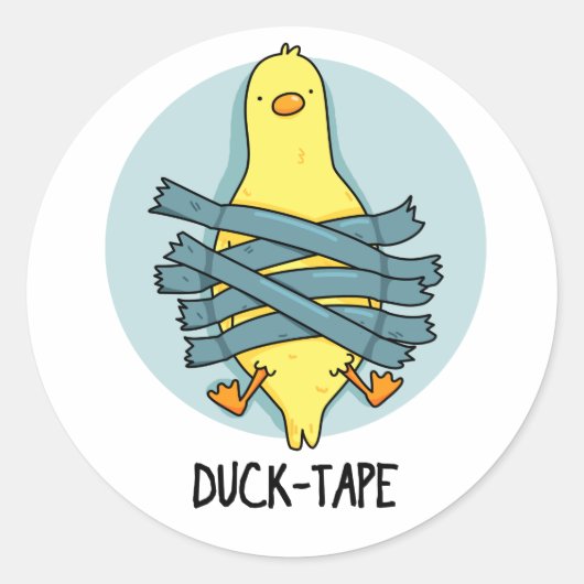 Duck Tape Funny Duct Tape Pun Runder Aufkleber (Vorderseite)