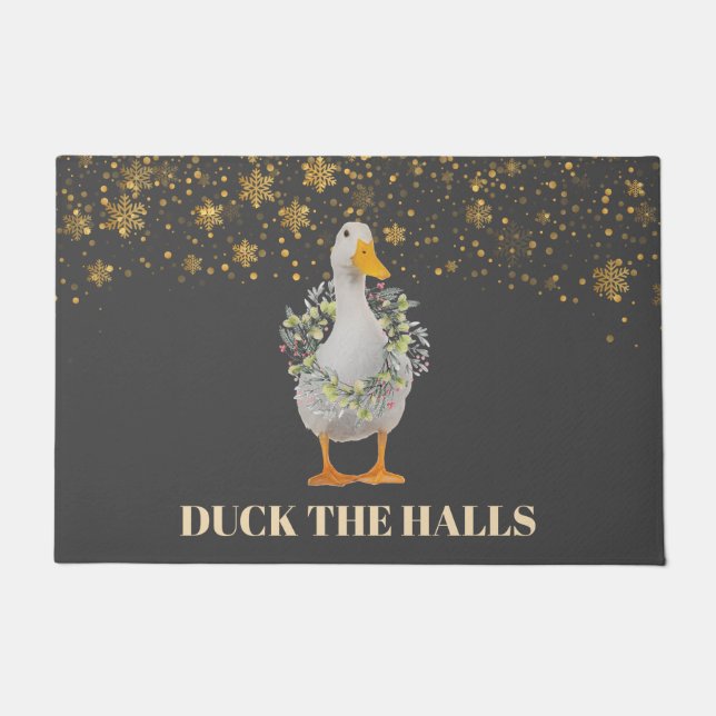 Duck the Halls Festivals Weihnachten Fußmatte (Vorderseite)