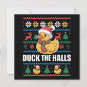 Duck The Halls Hässliches Weihnachten Lustiger Wei (Vorderseite)