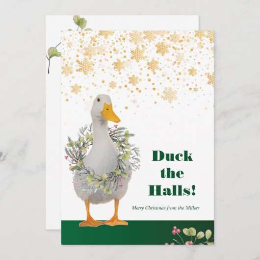 Duck the Halls White Duck Weihnachten (Vorne/Hinten)