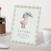 Duck Theme Baby Shower Favor Table Top Sockelschild (In SItu)