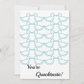 Duck Themed "You re Quacktastic" Danke Karte (Vorderseite)