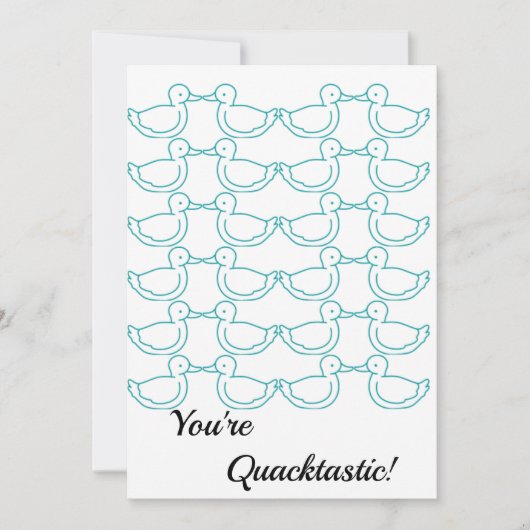 Duck Themed "You re Quacktastic" Danke Karte (Vorderseite)