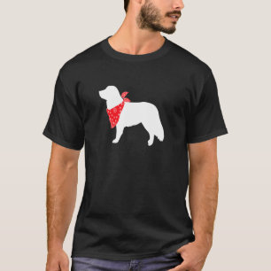 Duck Tolling Retriever Dog Wearing Red Bandana T-Shirt