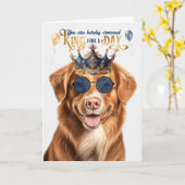 Duck Tolling Retriever King for Day Funny Birthday Karte (Gelbe Blume)