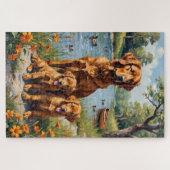 Duck Tolling Retriever Riverside Lily Kunst Puzzle (Horizontal)