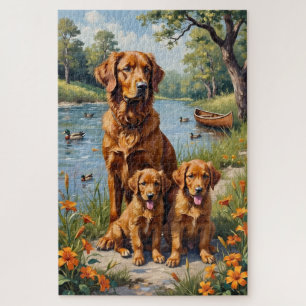 Duck Tolling Retriever Riverside Lily Kunst Puzzle