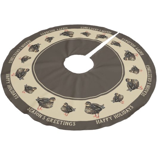 Duck Tree Skirt Polyester Weihnachtsbaumdecke (Schrägansicht)