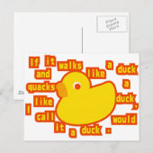 Duck_Typing Postkarte (Vorne/Hinten)