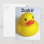 Duck U Postkarte (Vorne/Hinten)
