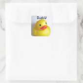 Duck U Quadratischer Aufkleber (Tasche)