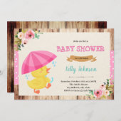 Duck umbrella shower invitation einladung (Vorne/Hinten)