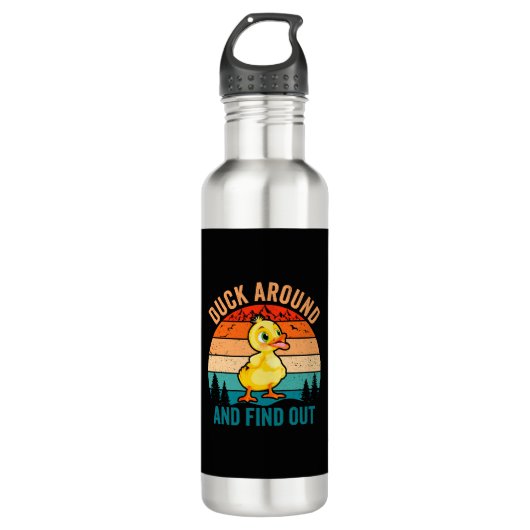 Duck umher und finden Sie heraus Edelstahlflasche (Vorderseite)