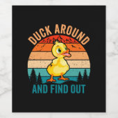 Duck umher und finden Sie heraus Weinetikett (Einzelnes Label)