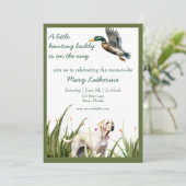 Duck- und Labrador-Babydusche Einladung (Stehend Vorderseite)