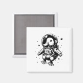 Duck Vater Mama Space - Astronaut Duck Magnet (Vorderseite/Rückseite)