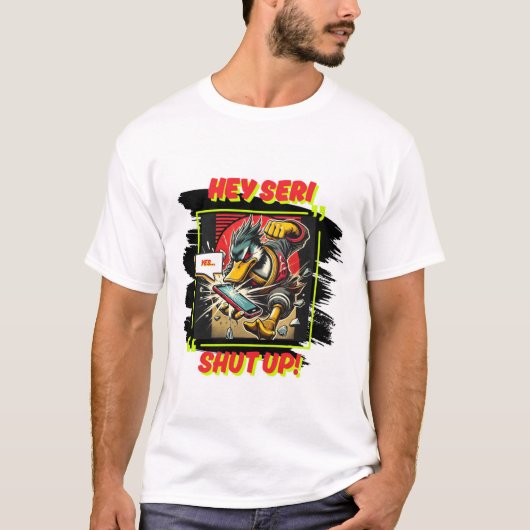 Duck versus Seri auf Iphone T-Shirt (Vorderseite)