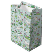 Duck Wasserlilie Gift Bag Mittlere Geschenktüte (Rückseite Schrägansicht)